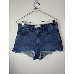 Abercrombie & Fitch The Mom Short High Rise Denim Jean Shorts Curve Love Sz 30